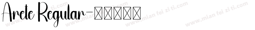 Arete Regular字体转换